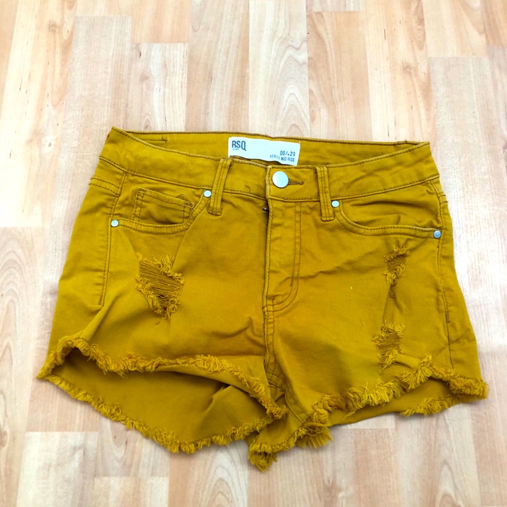 Mustard yellow shorts